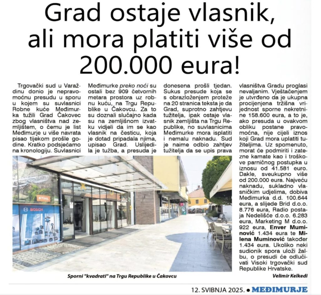 Međimurka osuda grada izvor medimurje list facebook https://www.facebook.com/share/p/14fXtrahhy/